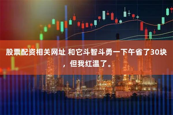 股票配资相关网址 和它斗智斗勇一下午省了30块，但我红温了。